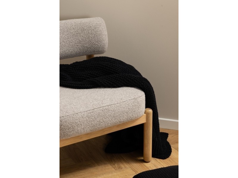 Fotel Burley beżowy/ dąb - ACTONA